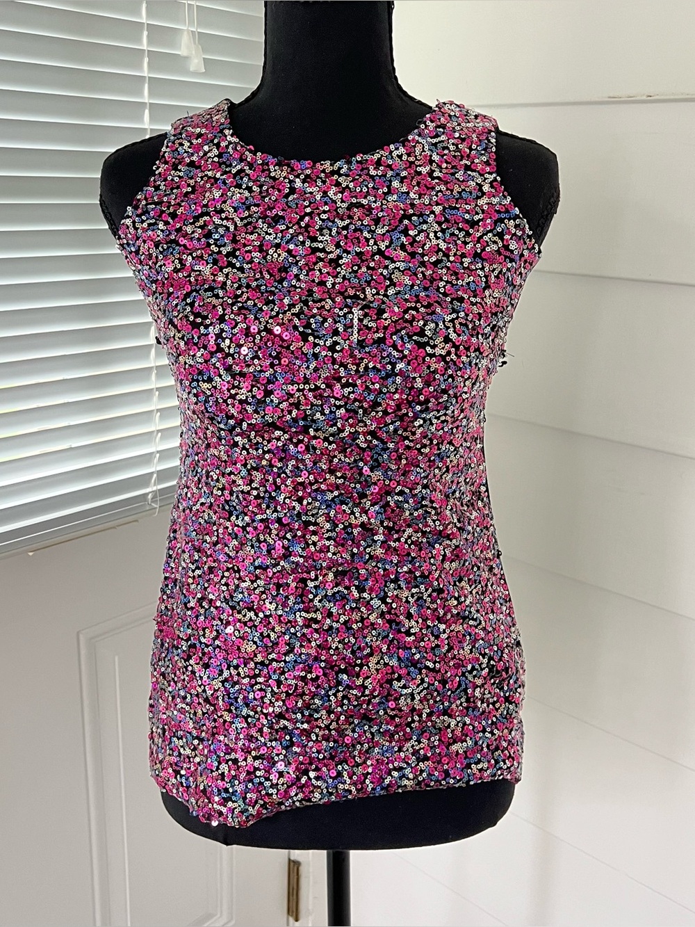 Rare Editions black sequin y2k tank top